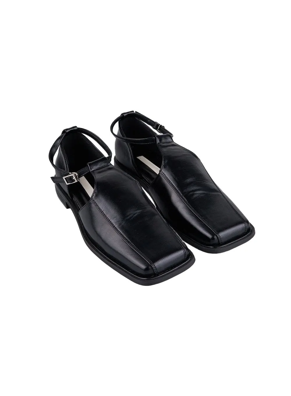 Buckled Cut-Out Loafers IF505
