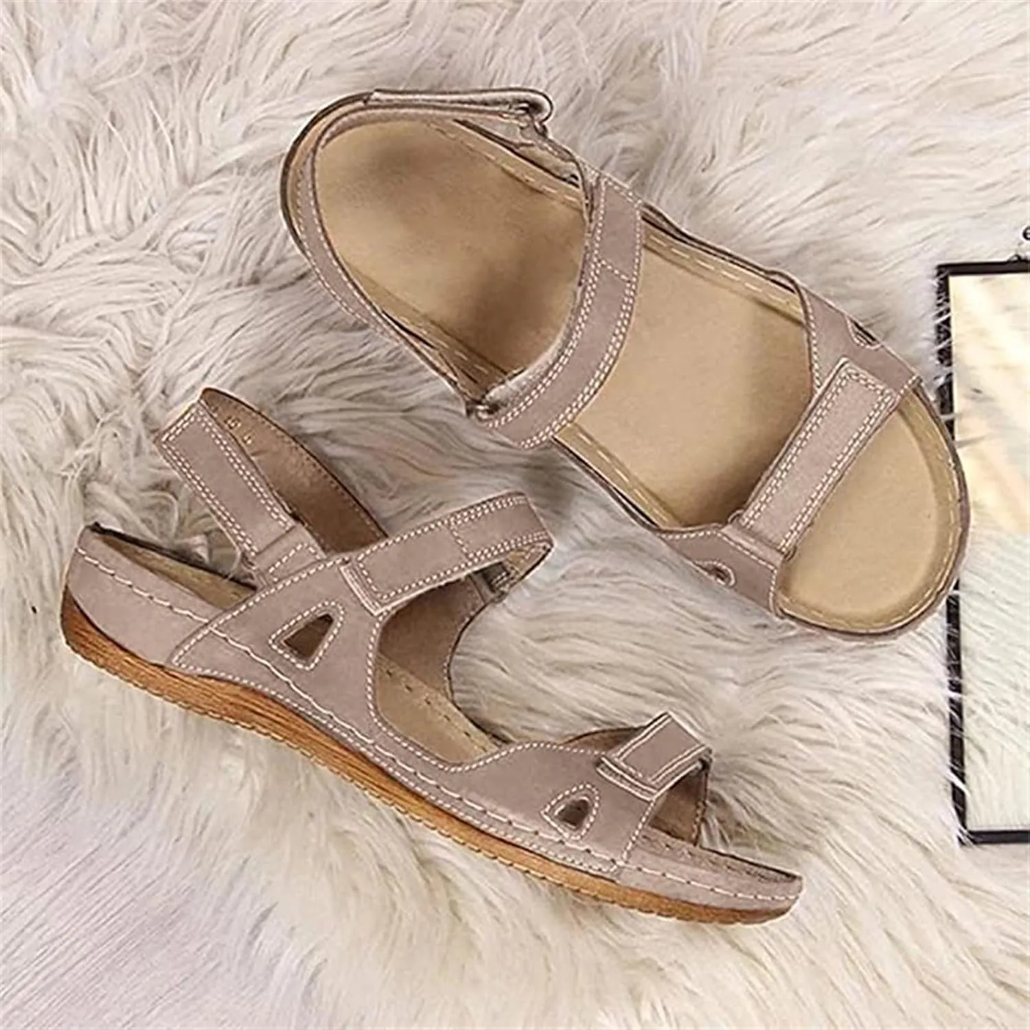 Lausiuoe Orthopedic Sandals For Women Elegant Comfortable Plantar Fasciitis Arch Support Open Toe Orthotic Slides Flip Flops