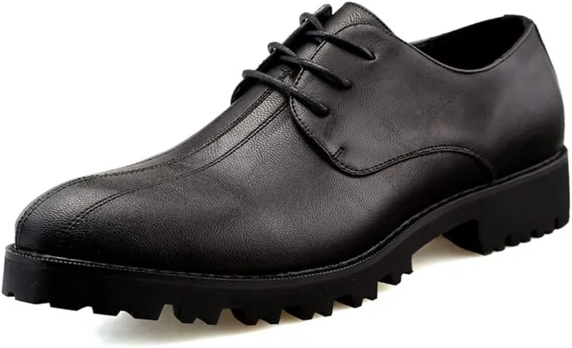 Men's Business Oxford Casual Chic Classic Outsole Antiskid and Breathable Embossed PU Leather Formal Shoes