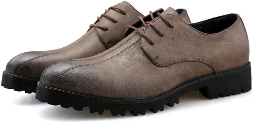 Men's Business Oxford Casual Chic Classic Outsole Antiskid and Breathable Embossed PU Leather Formal Shoes