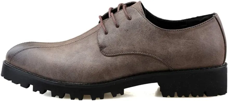 Men's Business Oxford Casual Chic Classic Outsole Antiskid and Breathable Embossed PU Leather Formal Shoes