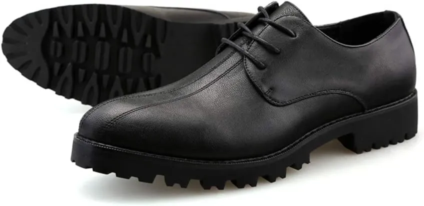 Men's Business Oxford Casual Chic Classic Outsole Antiskid and Breathable Embossed PU Leather Formal Shoes