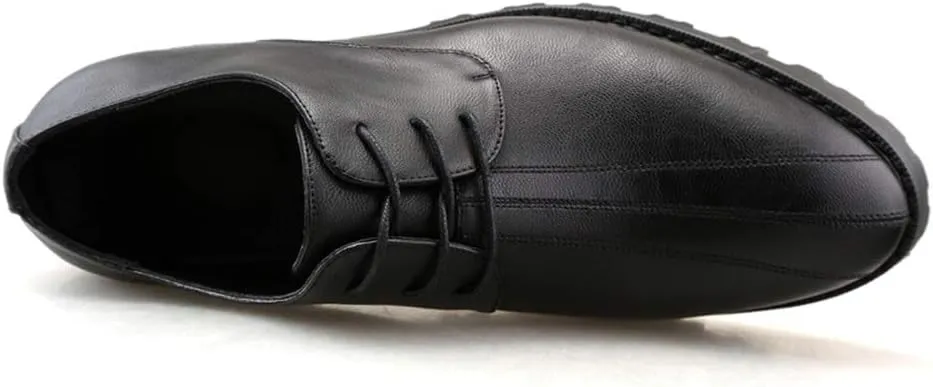 Men's Business Oxford Casual Chic Classic Outsole Antiskid and Breathable Embossed PU Leather Formal Shoes