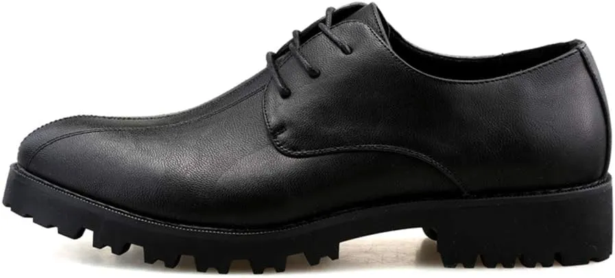 Men's Business Oxford Casual Chic Classic Outsole Antiskid and Breathable Embossed PU Leather Formal Shoes