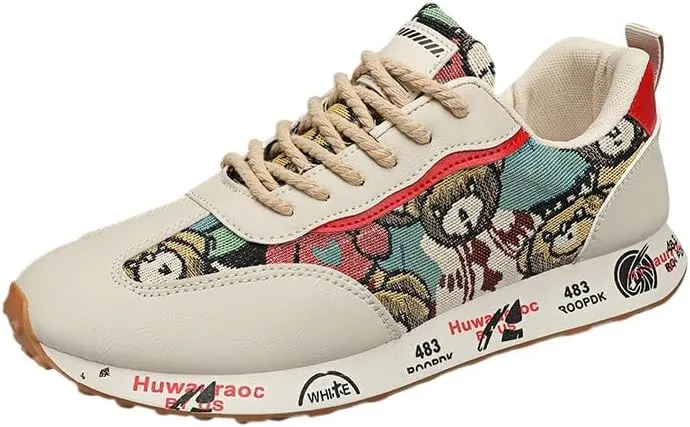 Men's Fashion-Forward Low-Top Platform Skateboard Shoes - Durable, Lightweight & Non-Slip, with Flexible Rubber Sole & Secure Lace-Up Fit