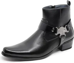 Metrocharm Diego-03 Men's Belt Chain Strap Western Cowboy Boots