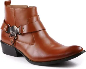 Metrocharm Diego-03 Men's Belt Chain Strap Western Cowboy Boots