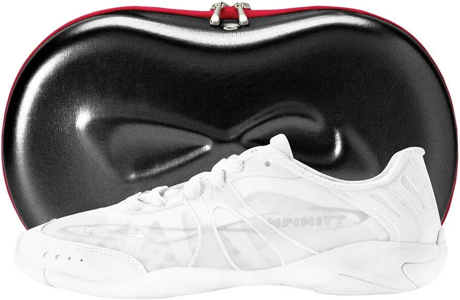 Nfinity Vengeance White Cheer Shoes for Youth Girls – High-Performance Breathable Sneakers for Cheerleading, Dance, and Sports Training – Lightweight and Durable for Competition