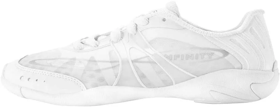 Nfinity Vengeance White Cheer Shoes for Youth Girls – High-Performance Breathable Sneakers for Cheerleading, Dance, and Sports Training – Lightweight and Durable for Competition