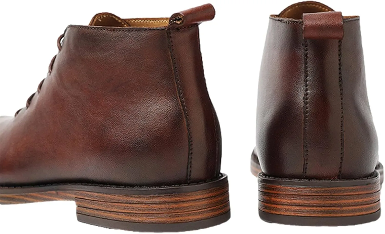 rismart Dress Stylish Boots Men Leather Ankle High Winter Shoes