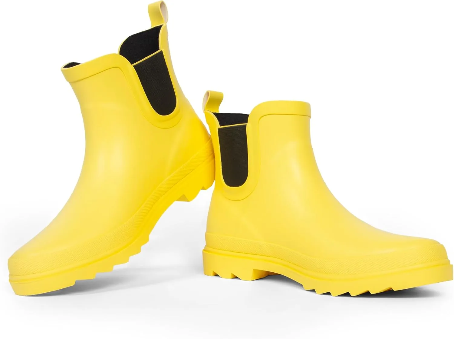 ShedRain Stylish Women's Chelsea Rain Boots  Short Waterproof Ankle Rubber Boots, Slip-On & Non-Slip for Garden, City & Outdoors