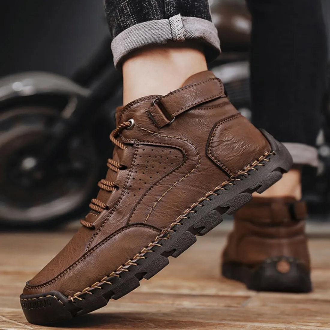 Tanners Shoes Men, Lightweight Comfortable Leather Stylish Walking Driving Casual Tanner Shoe