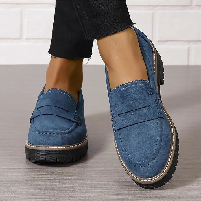 Womens Loafers Shoes Platform Chunky Penny Loafer Women's Slip-on Loafers Comfort Casual Fashion Business Work Shoes Casual Walking Flats Dress Shoes