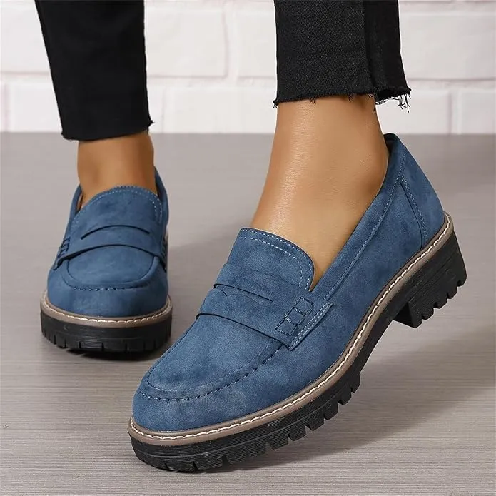 Womens Loafers Shoes Platform Chunky Penny Loafer Women's Slip-on Loafers Comfort Casual Fashion Business Work Shoes Casual Walking Flats Dress Shoes